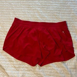 Lululemon Red Hotty Shorts